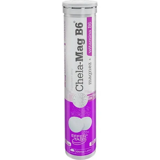 Olimp Chela-Mag B6 Magnesium + Vitamin B6, Orangengeschmack, 20 Brausetabletten