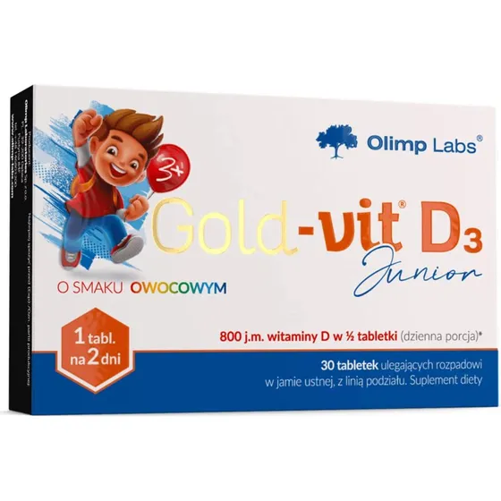 Olimp Gold-Vit D3 Junior, Vitamin D 800 IU, 30 Schmelztabletten