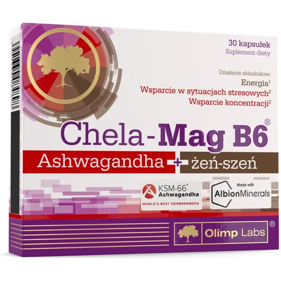 Olimp Chela-Mag B6 Ashwagandha + Ginseng, 30 Kapseln