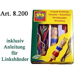 SES Creative Strickpuppe mit Wolle Kreatives Strickset fr Kinder ab 5 Jahren