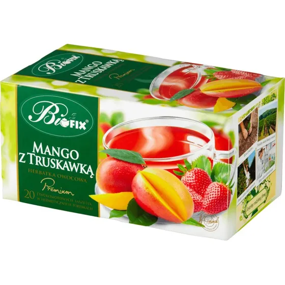 Bi Fix Premium Früchtetee Mango & Erdbeere, 20 Beutel