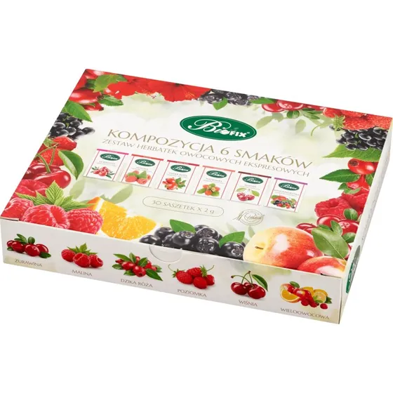 Bi Fix Komposition Früchtetee-Set, 6 Geschmacksrichtungen, 30 Beutel