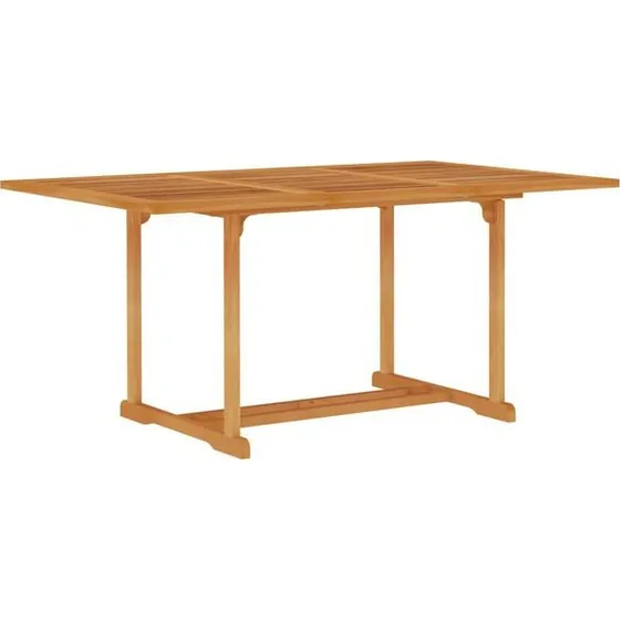 vidaXL Gartentisch 150x90x75 cm Teak Massivholz