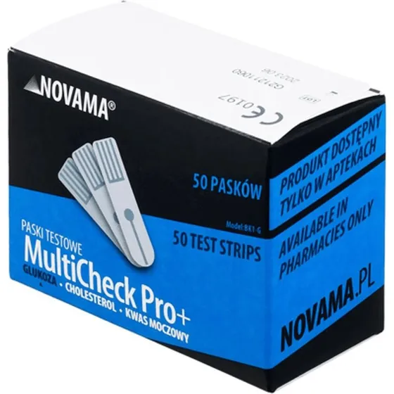 Novama MultiCheck Pro+ Blutzuckerteststreifen, 50 Stück