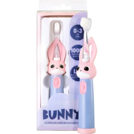 Vitammy Bunny Schallzahnbürste für Kinder, Rosa, 0-3 Jahre
