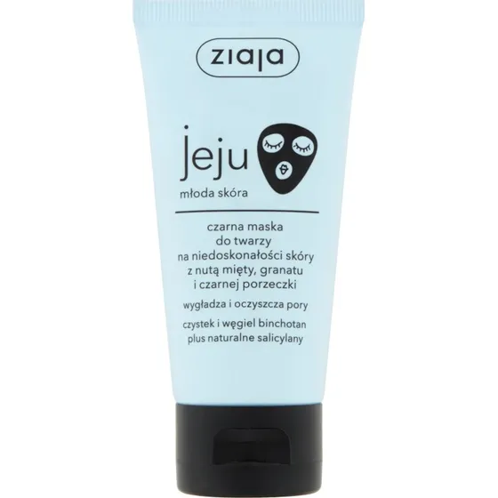 Ziaja Jeju Schwarze Gesichtsmaske mit Aktivkohle, 50 ml