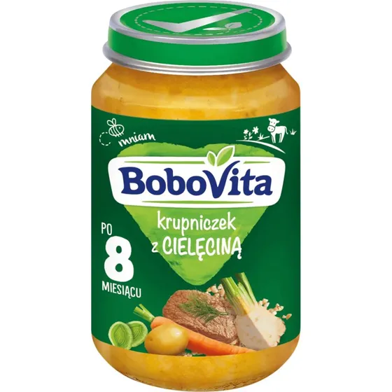 BoboVita Suppe mit Kalbfleisch für Babys ab 8 Monaten, 190 g