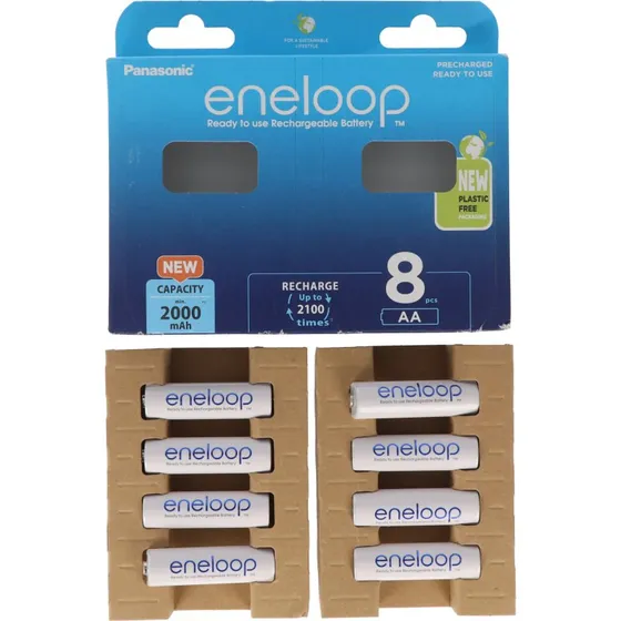 Panasonic eneloop BK-3MCCE Mignon 8er Pack inkl. 2 Akkuboxen