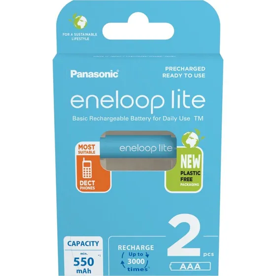 Panasonic Eneloop Lite AAA 550mAh 2er Pack BK-4LCCE
