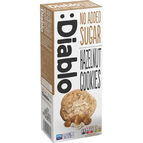 Diablo Zuckerfreie Haselnusskekse, 135 g