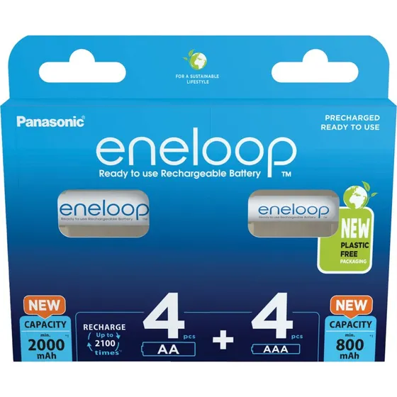 Panasonic eneloop Akku AA/AAA Combi Pack 2x4er BK-KJMCCE44E