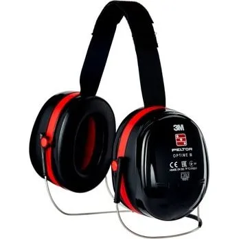 3M Peltor Optime III Kapselgehörschutz, Schwarz/Rot, 34 dB