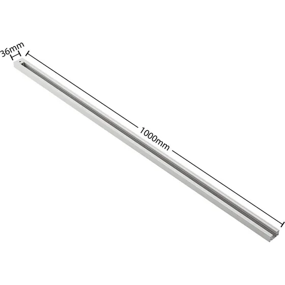 Lindby Linaro Stromschiene L100 Weiß, 1m, Aluminium
