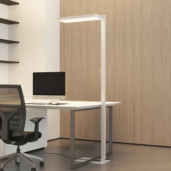 Arcchio LED-Stehleuchte Timon, 195 cm, Weiß, 54 W, Aluminium