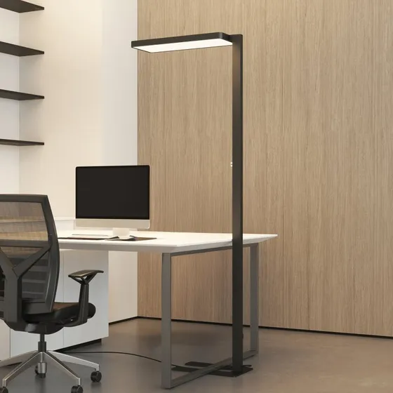 Arcchio LED-Stehleuchte Timon Schwarz 54W 195cm