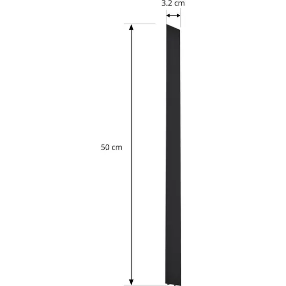 Lindby Linaro Cover 50 cm Schwarz - Schienenabdeckung