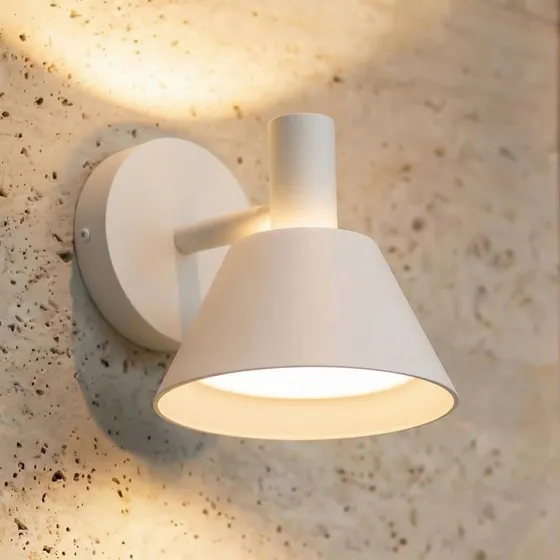 Lucande LED-Außenwandleuchte Tabena, Weiß Matt, IP44, CCT