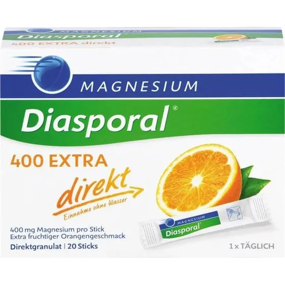 Magnesium Diasporal 400 Extra Granulat, 20 Säckchen