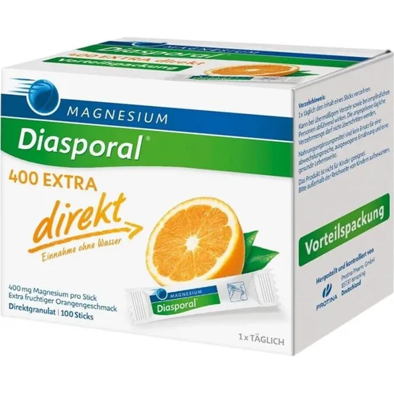Magnesium-Diasporal 400 EXTRA Direkt-Granulat, 100 Sticks