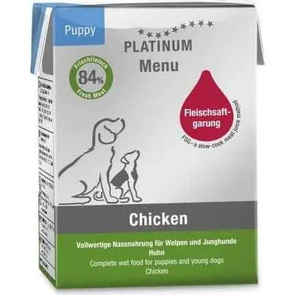 Platinum Junior Dog Nassfutter mit Huhn, 185 g