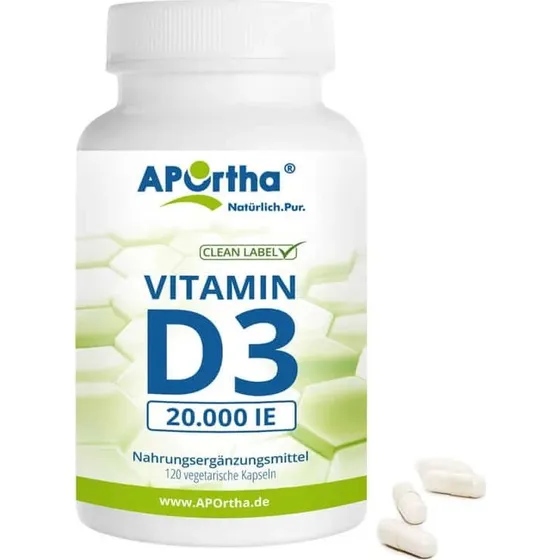 APOrtha® Vitamin D3 Depot 20.000 IE - 500 µg - 120 Kapseln