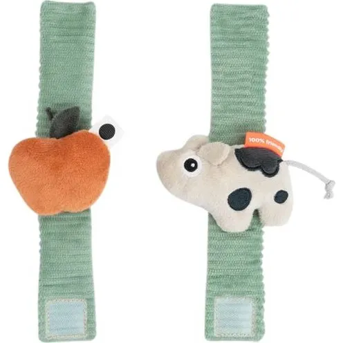 Done by Deer Dotti Cow Grün Rassel-Armband 2er Set