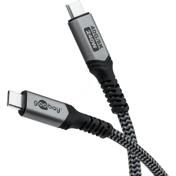 Goobay 74213 USB-C USB4 240W 1,8m schwarz