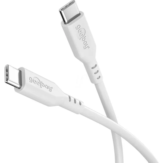 Goobay USB-C Silikonkabel 1,5 m wei