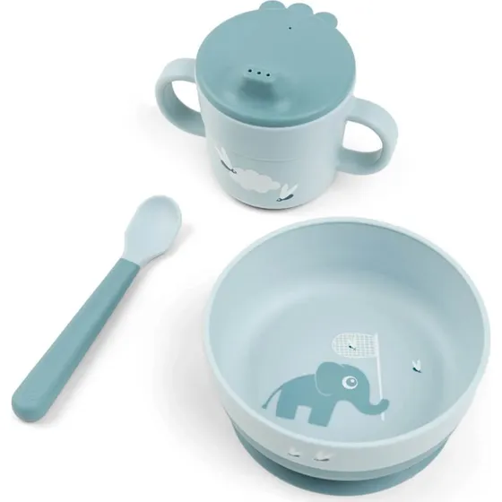 Done by Deer Foodie Erstlingsmahlzeitenset Elphee Blau