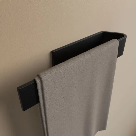 DFHH Handtuchhalter ohne Bohren, schwarz