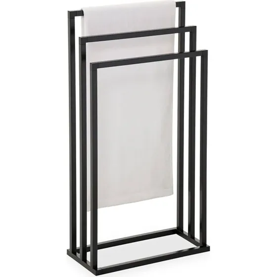 KUNO Handtuchhalter 3-Stangen schwarz