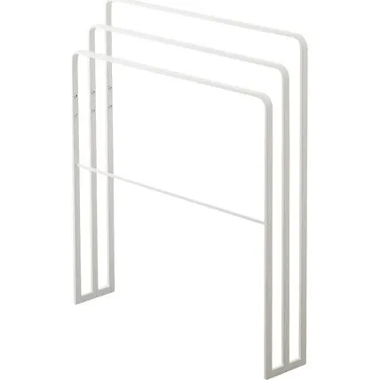 Yamazaki TOWER Handtuchständer mit 3 Stangen, weiß