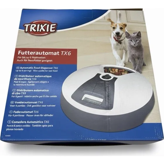 Trixie Futterautomat TX6, 6 Schalen, weiß