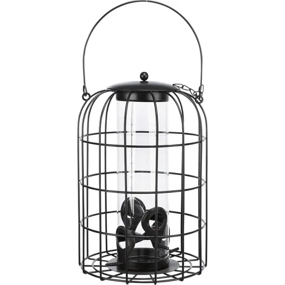 Trixie Vogelfutterspender mit Schutzgitter, 950 ml, schwarz