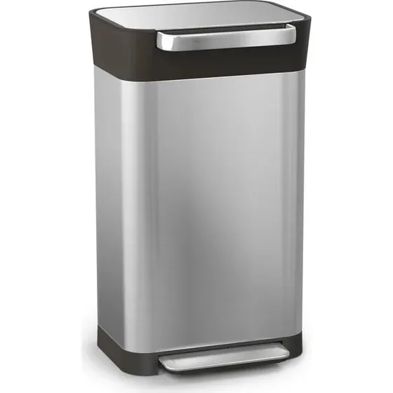 Joseph Joseph Titan Matt Edelstahl 30 L Mülleimer mit Presse
