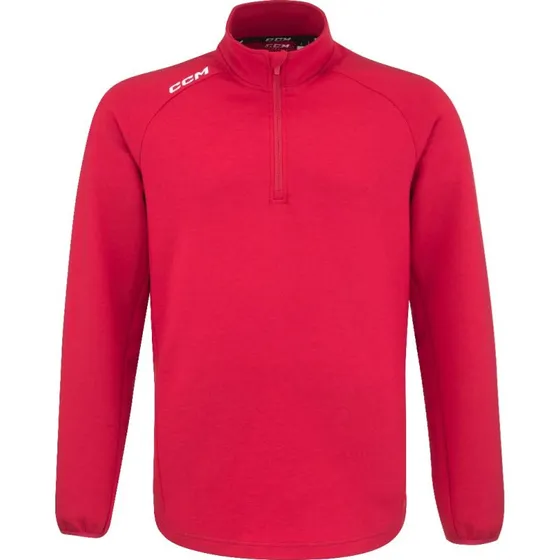 CCM Locker Room 1/4 Zip Pullover Rot Erwachsene