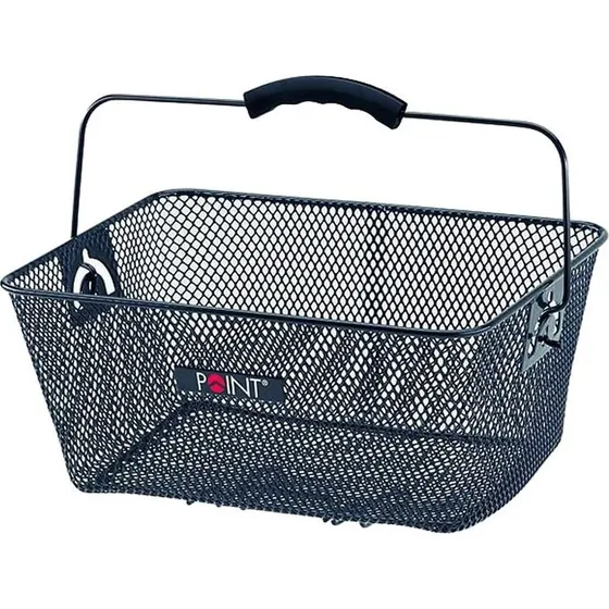 POINT® Fahrradkorb Metall 25x17x15 cm schwarz