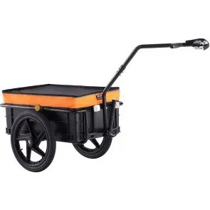 VEVOR Fahrradanhänger 40 kg, faltbar, 40,6 cm Räder, Universalkupplung
