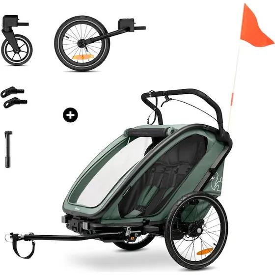 Hauck Bike N Walk Duo 3-in-1 Fahrradanhänger Dark Green