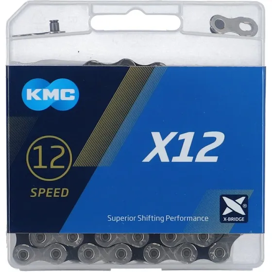 KMC X12 Kette 126 Glieder Silber/Schwarz