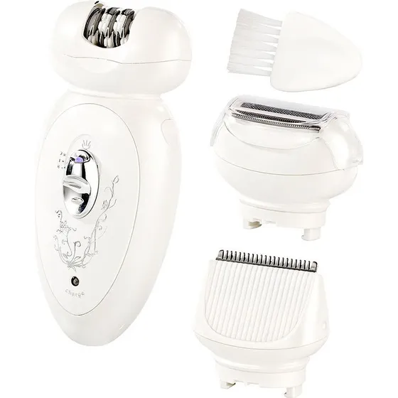Sichler Beauty Kabelloser 3in1-Akku-Epilierer mit 2 Aufsätzen