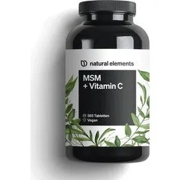 Natural Elements MSM 2000mg + Vitamin C 365 Tabletten