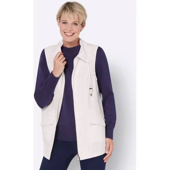 Classic Basics Ecru Longweste aus Microfaser