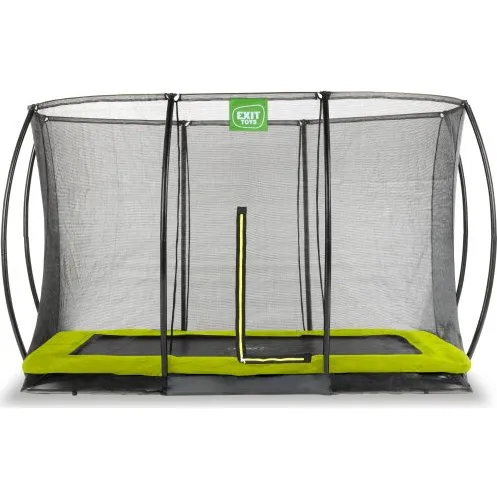 EXIT Silhouette Bodentrampolin 244x366 cm mit Sicherheitsnetz - grün