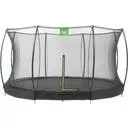 EXIT Silhouette Bodentrampolin 366 cm rosa mit Sicherheitsnetz