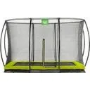 EXIT Silhouette Bodentrampolin 214x305 cm grün mit Sicherheitsnetz