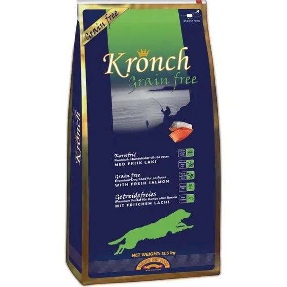 Kronch Grainfree Hundefutter 13,5 kg mit frischem Lachs