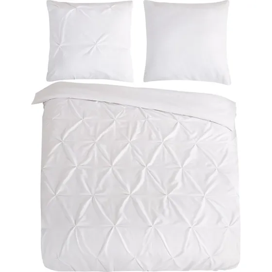 Pure Elegance Mikrofaser-Wendebettwäsche 135x200 cm + 80x80 cm weiß