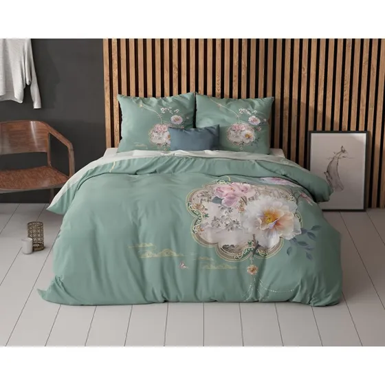 Sleeptime Essentials Bettwäsche Lyra Grün 140x200 cm