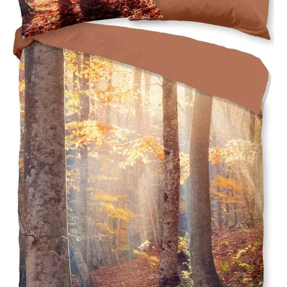 Pure Autumn Mikrofaser-Bettwäsche Braun 140x220 cm